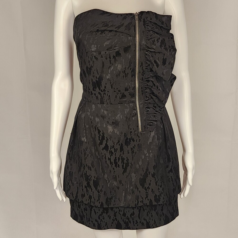 Bcbgeneration Y2k Strapless Side Ruffle Cocktail … - image 1